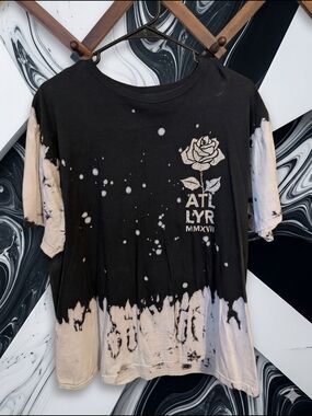 All Time Low Bleach-Splattered Graphic Band Tee